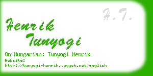 henrik tunyogi business card